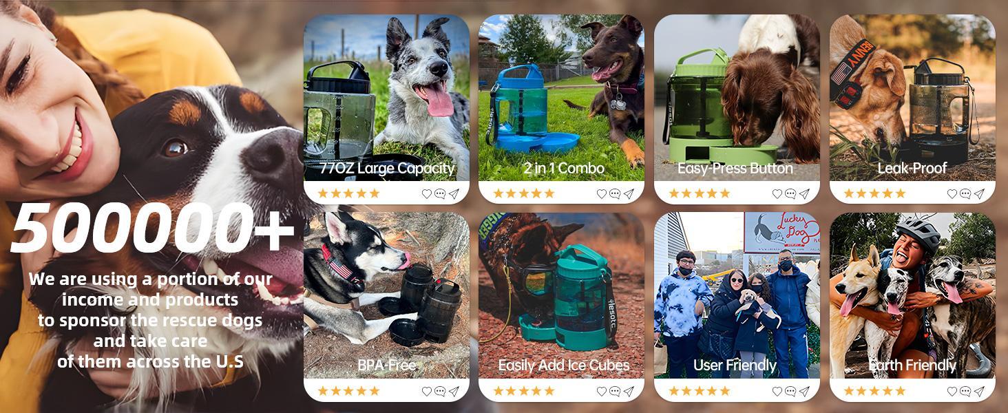 Lassot Portable Pull - out Water Bowl For Dogs, Large Capacity, Perfect For Camping, Hiking, Beach Trips, Road Trips, And Park Walks. - 5 - CJ