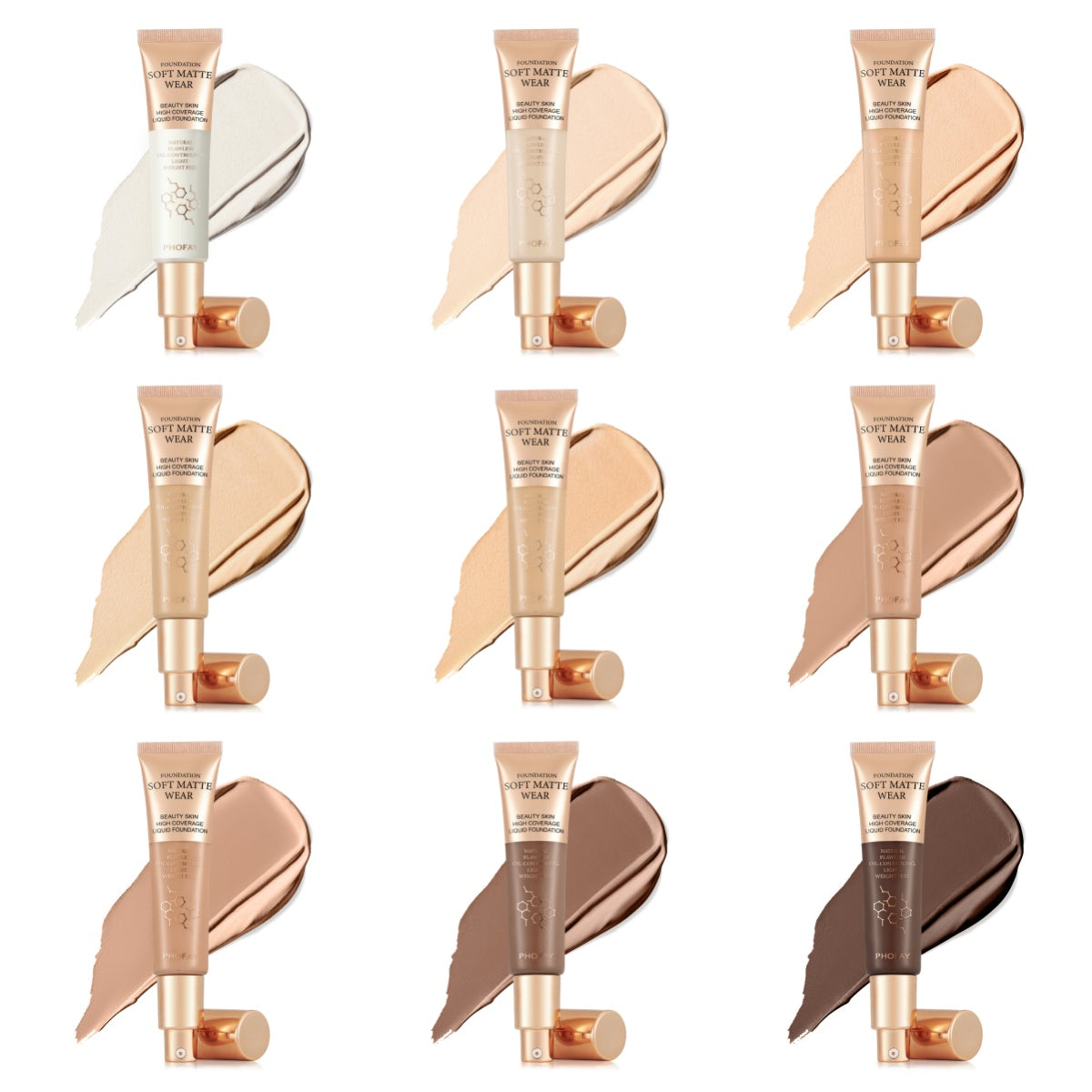 PHOFAY Full Coverage Foundation - 4 - CJ - Set4 - CJCZ212019629CX