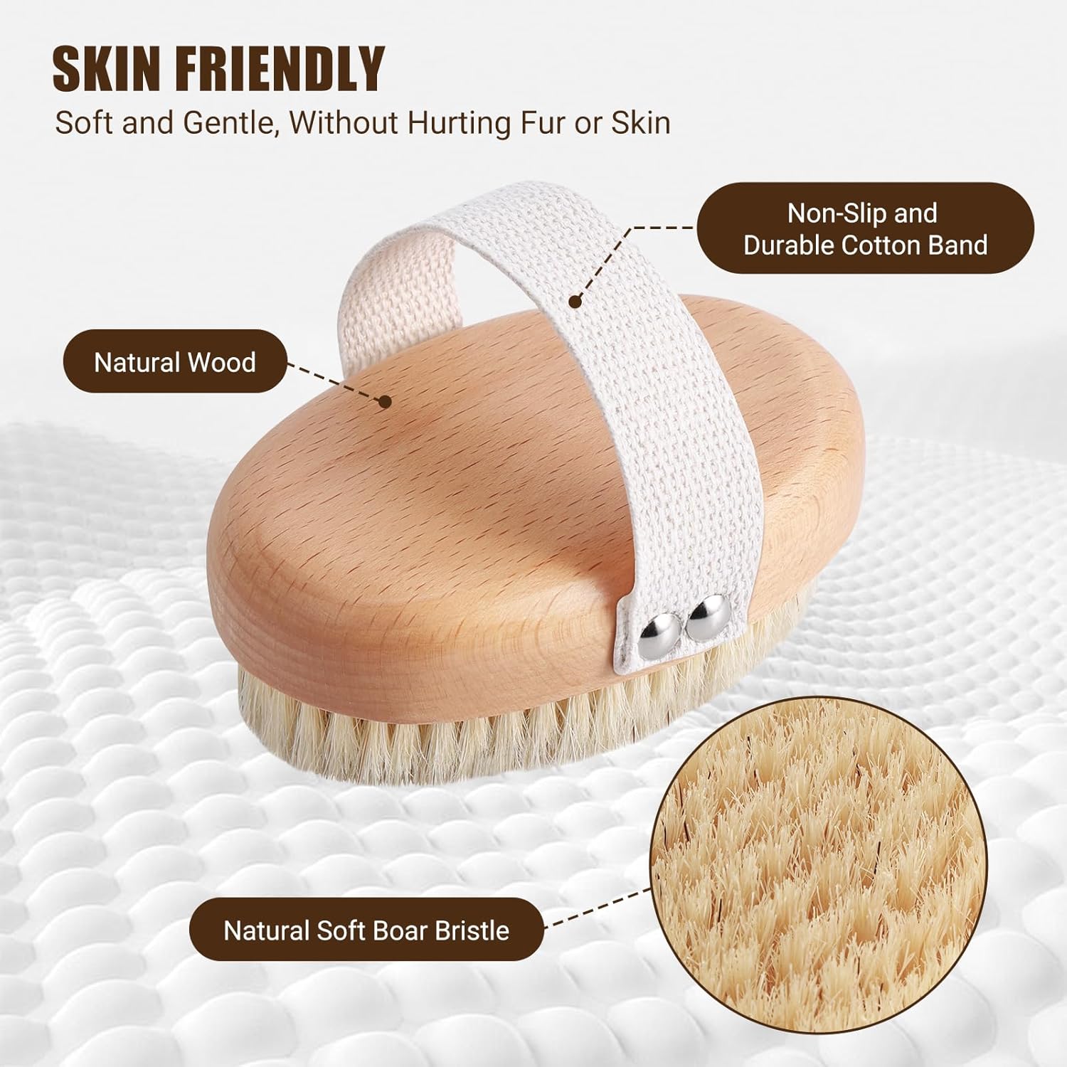Soft Boar Bristle Pet Palm Brush For Short Haired Dogs And Cats With Band Reduce Shedding Ergonomic Dog Brush Easy To Hold And Reduces Stress On Your Wrist Ideal For Daily Grooming - 4 - CJ