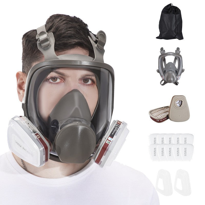 15 IN 1 Face Cover Respirator 6800 Full Face Gas Mask Facepiece For Welding Painting Sanding Asbestos Mold - 5 - CJ