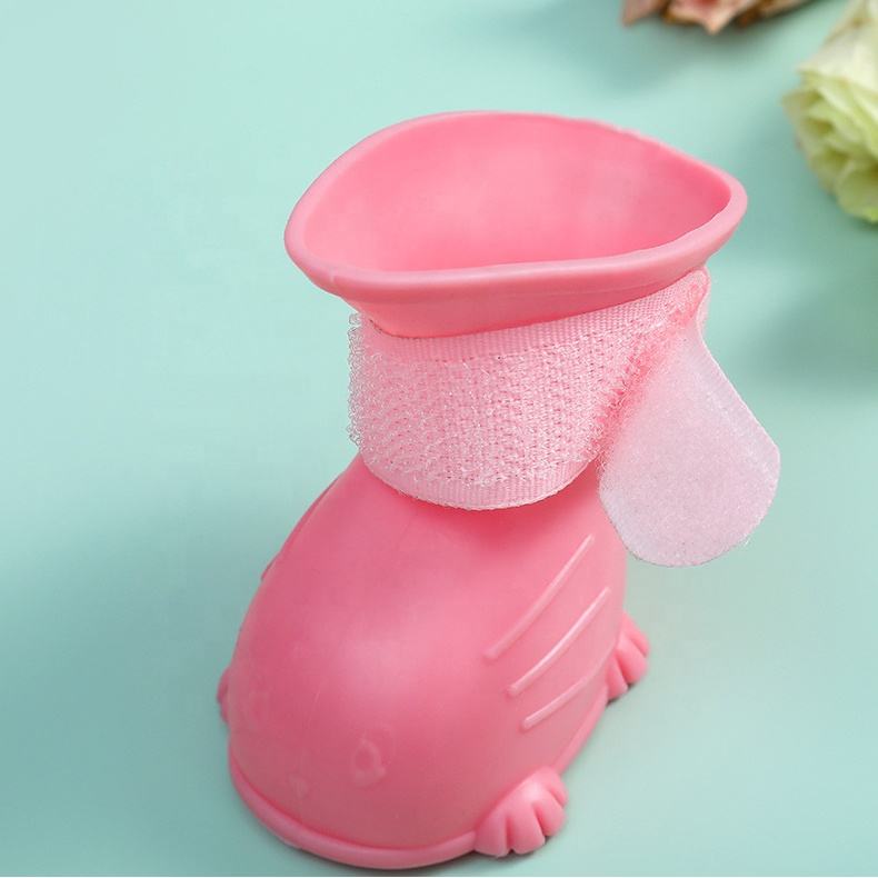 Dog Rain Boots 4Pcs Pet Dog Puppy Warm Waterproof Silicone Non - Slip Rain Boots Footwear Shoes Dog Cat Pet Toy Dog Rain Boots Dog Rain Shoes, Cat Rain Boots, Waterproof Foot Cover, Soft Bottom Shoes - 5 - CJ