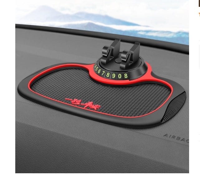 Non - Slip Car Phone Pad For 4 - in - 1 Car Parking Number Card Anti - Slip Mat Auto Phone Holder Sticky Anti Slide Dash Phone Mount - 0 - CJ - Red A - 1PC - CJQC138570804DW