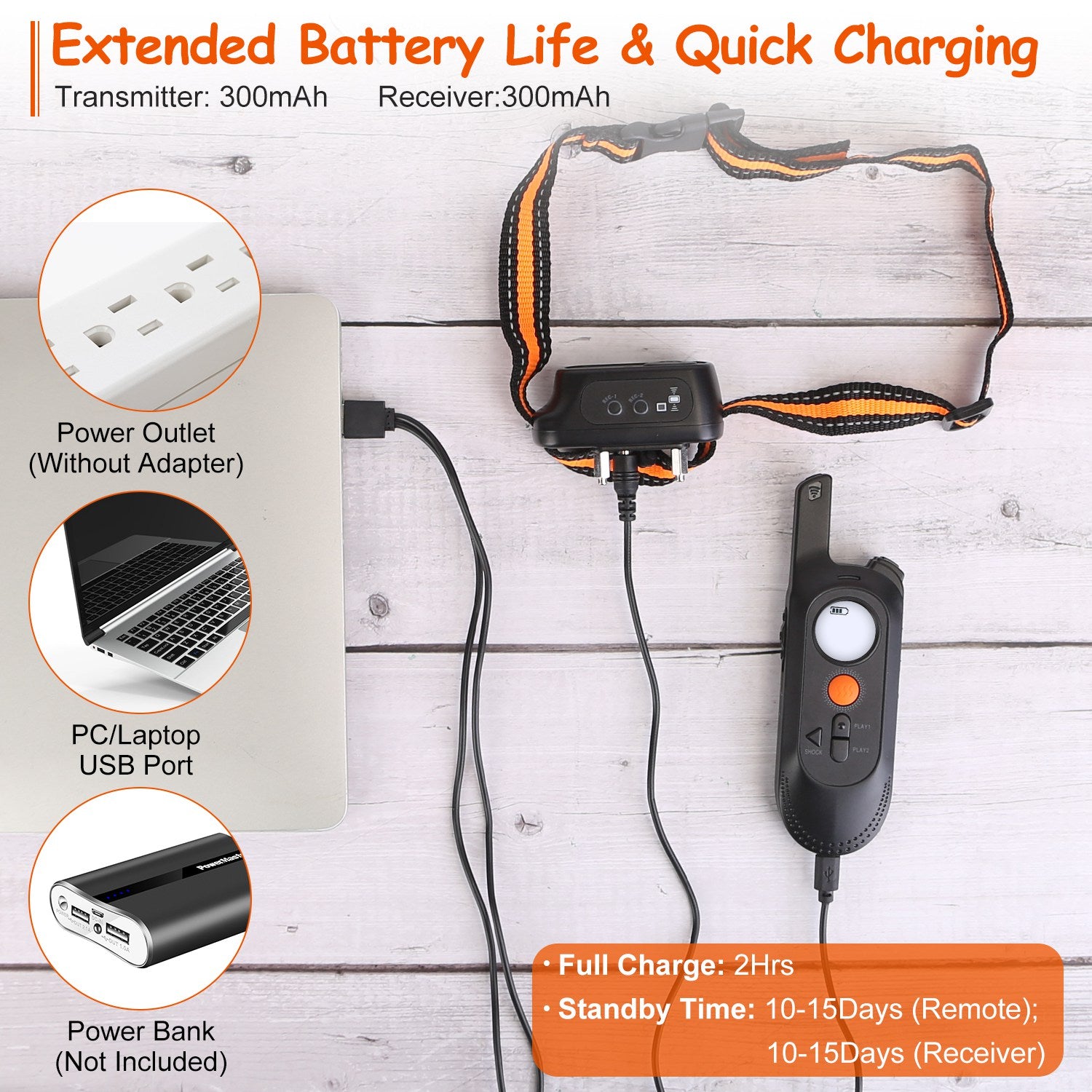 1Pc 984FT Dog Training Collar IP65 Waterproof Pet Beep Vibration Electric Shock Collar 3 Channels Rechargeable Transmitter Receiver Trainer With Recording Safety Keypad Lock - 5 - CJ