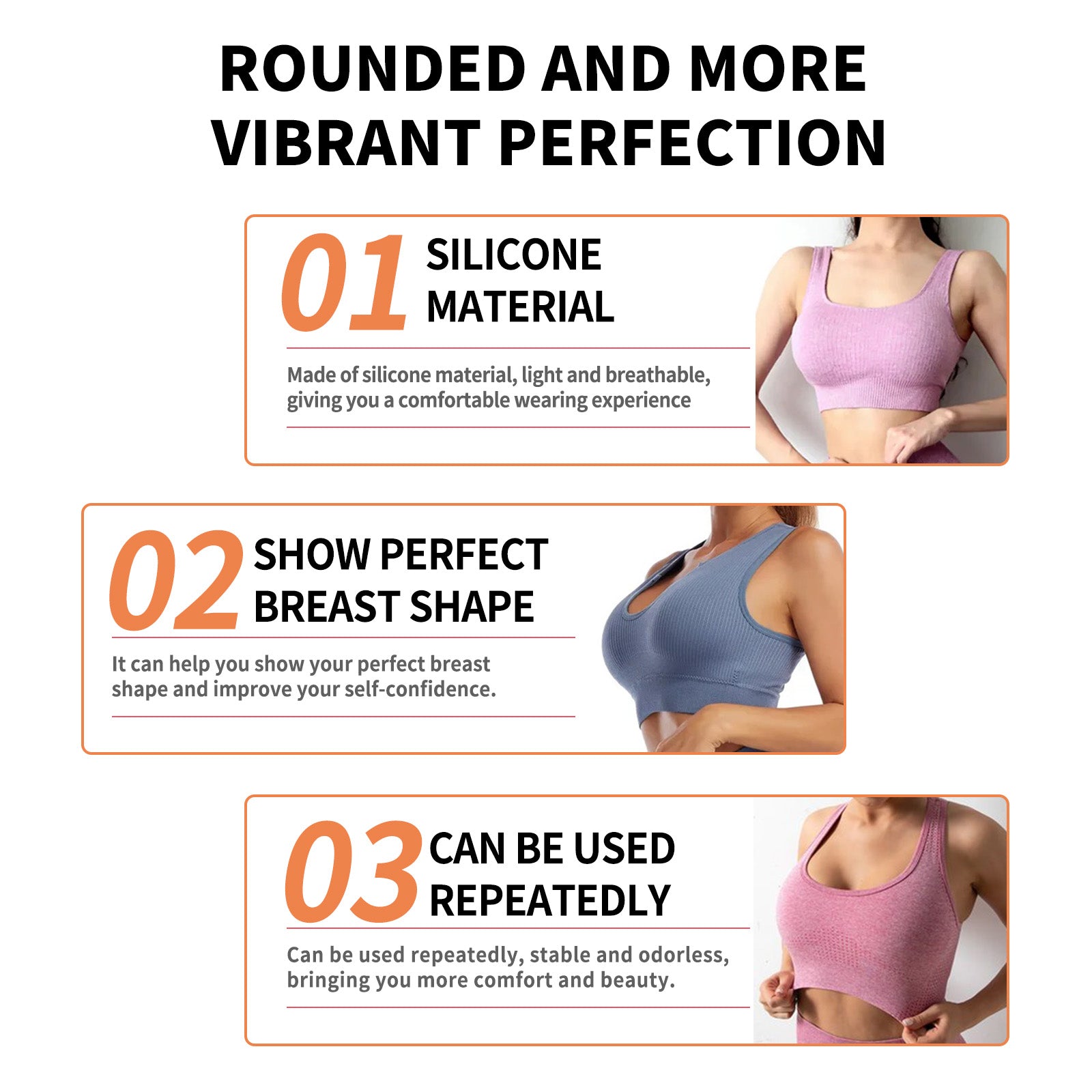 Houkea Instant Volum Esticky Inserts, Firming, Plump And Full Chest Pad Lifts Women's Breasts Firm And Prevents Sagging - 5 - CJ