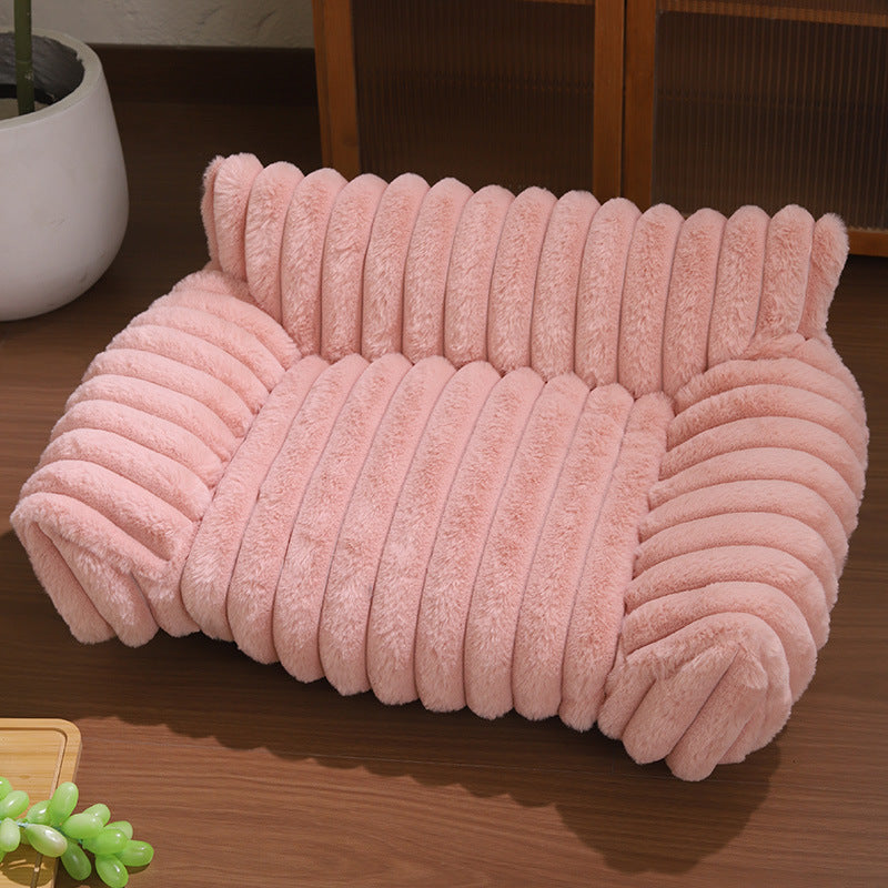 Cat Sofa Rabbit Plush Pet Thickened Large Kennel - 0 - CJ