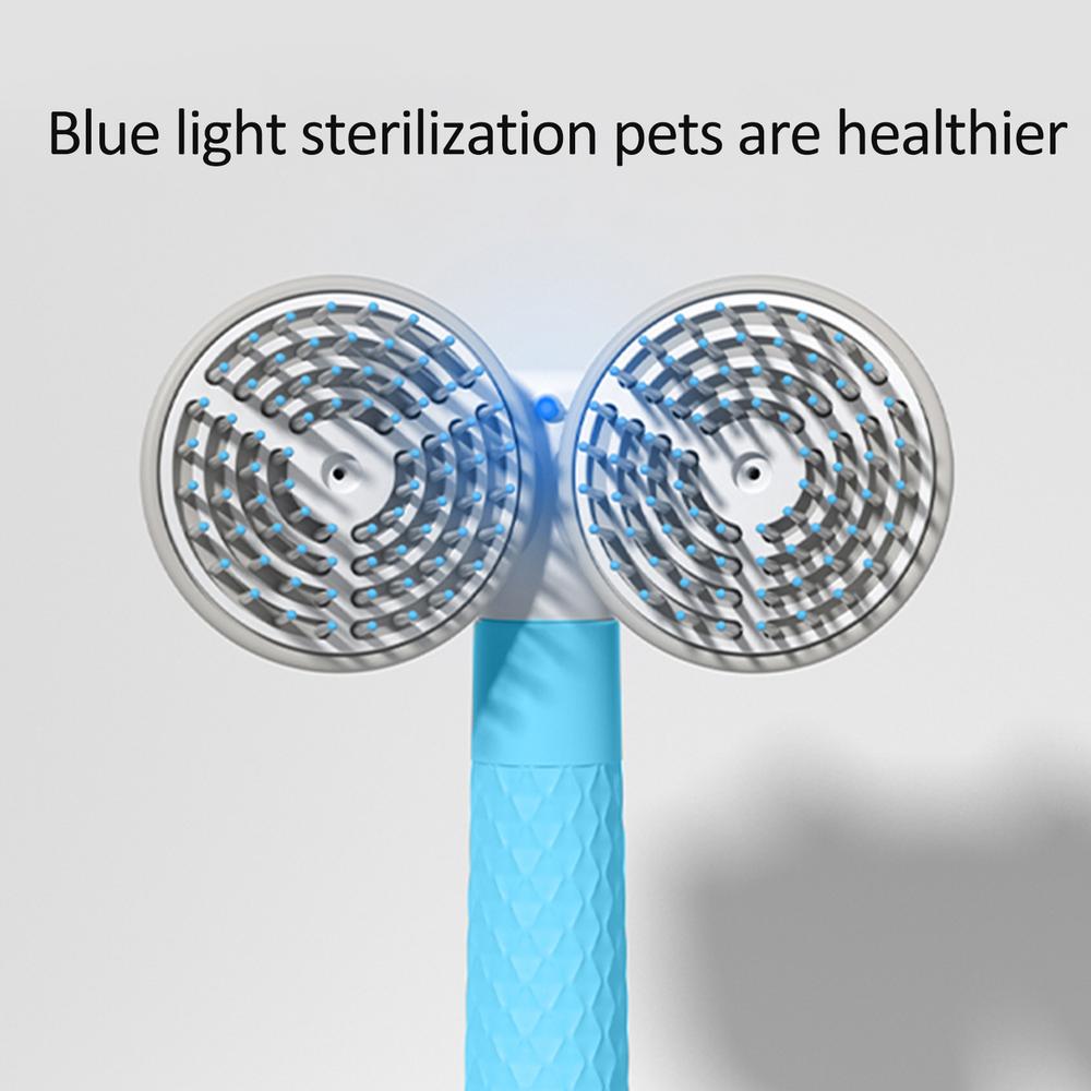 Pet Cat Brush Dog Slicker Brush Double - headed Negative Ion One - button Self Cleaning Dog Cat Hair Removal Pets Products - 0 - CJ