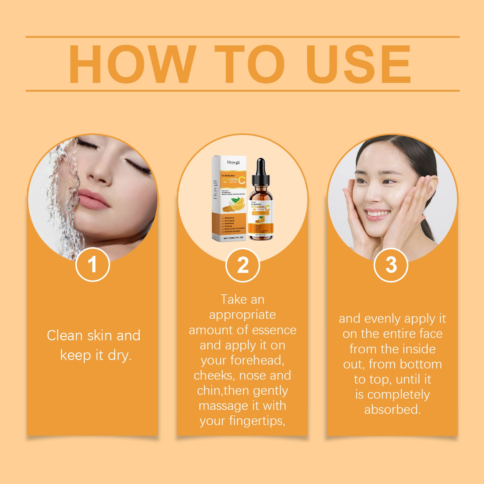 Hoygi Vitamin C Facial Essence, Moisturizing, Hydrating, Brightening, Moisturizing, Anti - Wrinkle And Firming Facial Care Essential Oil - 5 - CJ