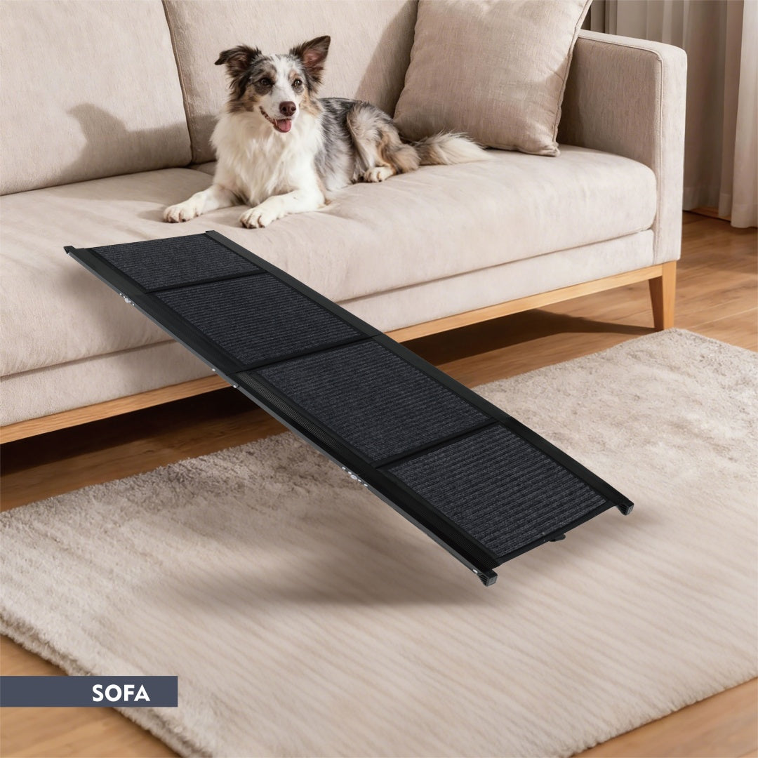 Dog Ramp For Car 65x17 Large Folding Pet Stair Ramps For Truck, SUV, With Non - Slip Surface, Up To 250LBS, Outdoor Dog Car Ramp For Medium Large Dogs, Portable Pet Steps - 5 - CJ