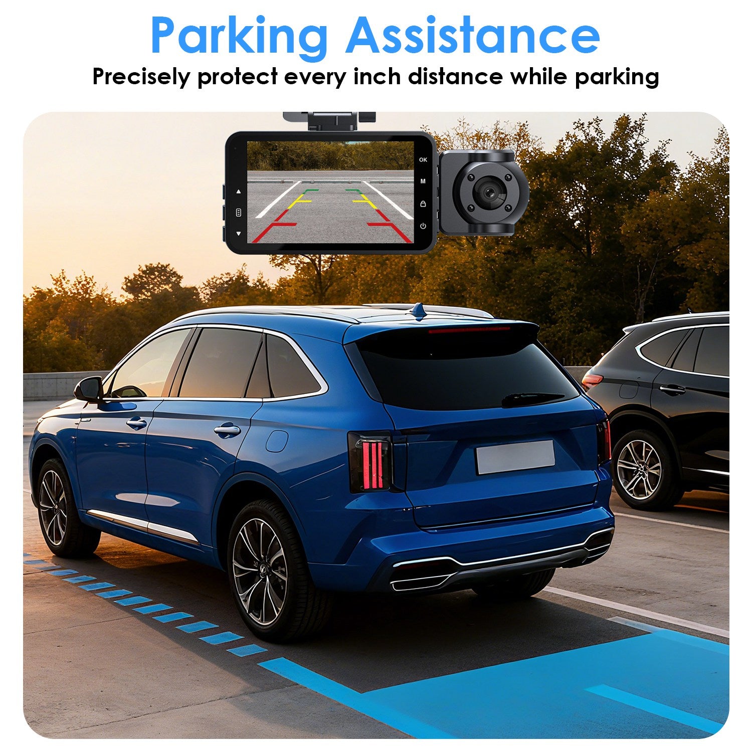 WiFi FHD 1080P 3 Channel Car Dash Cam Front Rear Inside With 32G MMC Card Motion Detection Loop Recording Infrared Night Vision Surveillance Car Camera With App Control - 5.0 - cjdropshipping