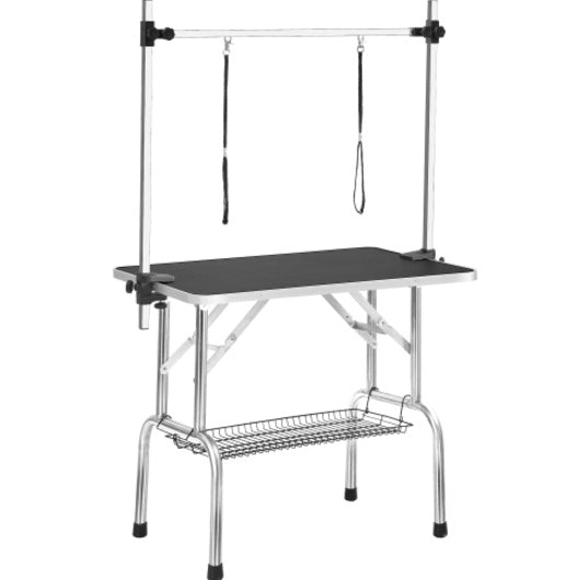 Professional Dog Pet Grooming Table Large Adjustable Heavy Duty Portable With Armrests And Lasso & Grid Tray - 5 - CJ