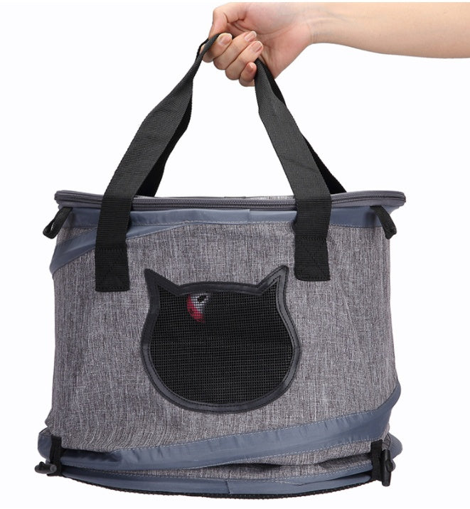 Fodable Pet Dog Cat Carrier Bag Outdoor Travel Cat Tunnel Toys Portable Puppy Carriers Cat Litter Sleeping Bed Nest - 0 - CJ - Grey - CJMY118322501AZ