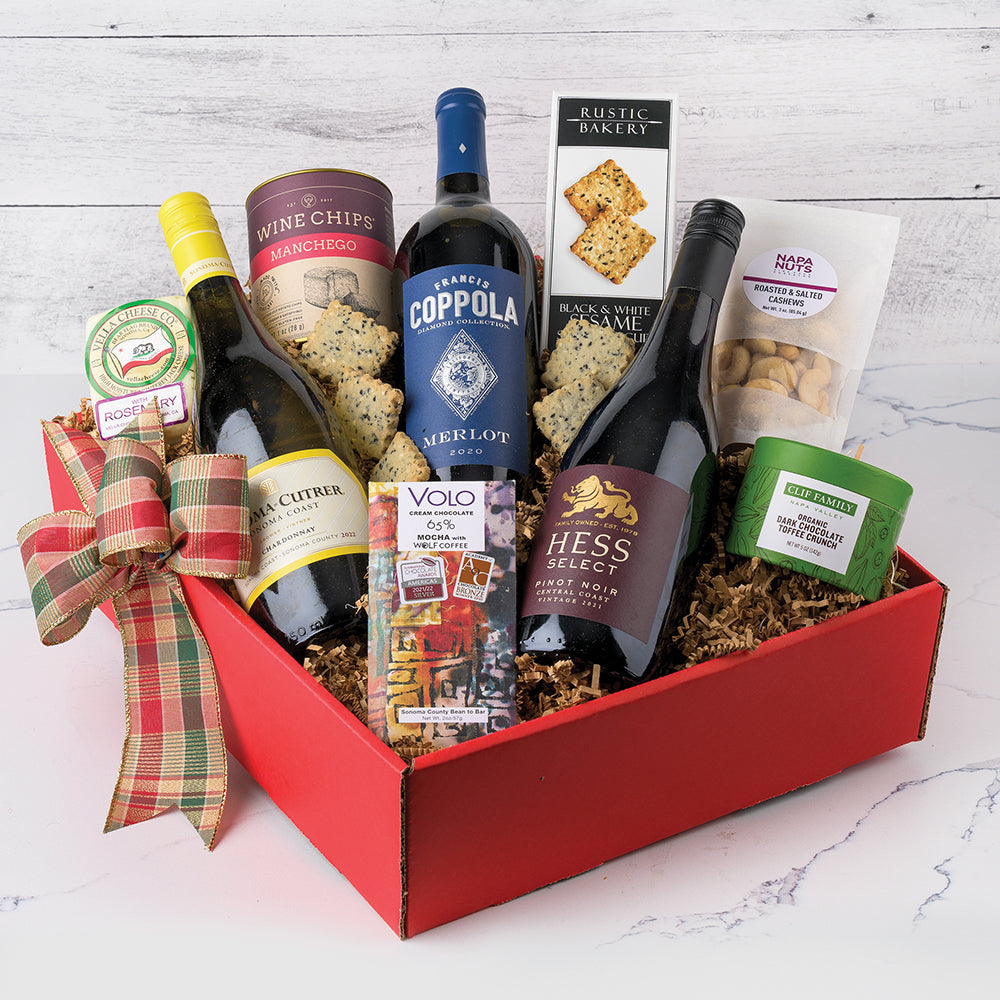 Wine Trio Extravaganza: Holiday Gift Box - GreatArrivals