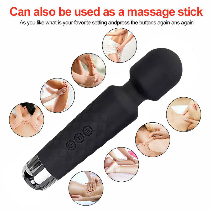 Magic Massage Wand Muscle Relaxation Massager 20 Speed Vibrating Full Body Therapy Motor Vibration - 5 - CJ