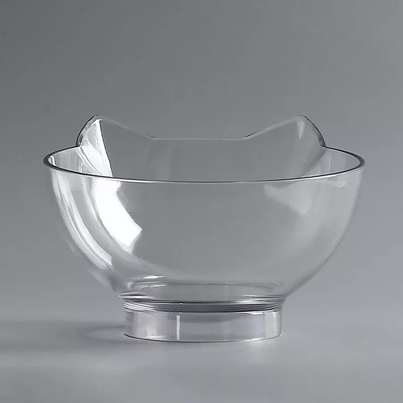 Cat Double Bowl Cat Food Bowl Protects Cervical Vertebra - 0 - CJ - Single transparent bowl - CJJJCWGY00683 - Single transparent bowl