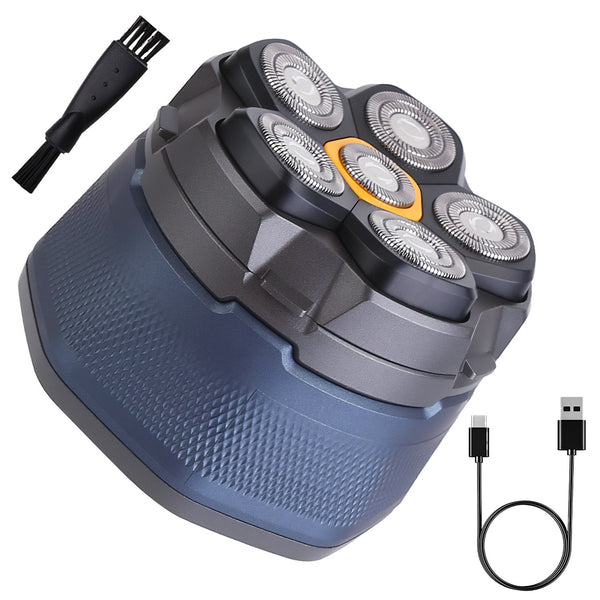 1Pc Cordless Electric Head Shaver For Men 6D Magnetic Floating Head IPX6 Waterproof Wet Dry Shaving Electric Razor Type - C Rechargeable Trimmer With LED Digital Display For Bald Man - 5 - CJ