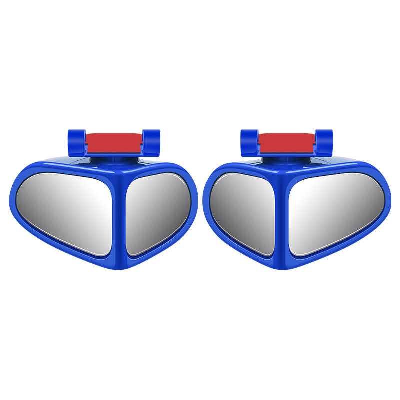 Car Reversing Small Round Mirror Front And Rear Wheel Wide - Angle Mirror Double - Sided Auxiliary Rearview 360 Adjustable Wide Angle Side Rear View Mirror For Car - 5.0 - CJ