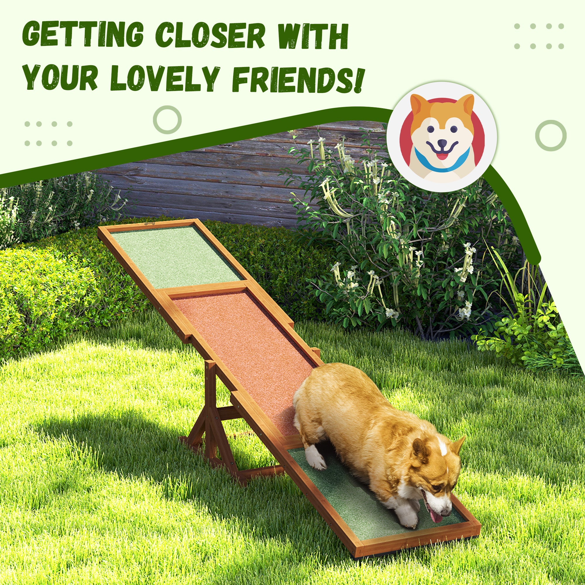 Wooden Dog Agility Seesaw For Training And Exercise, Weather Resistant, 83 L X 16 W X 14 H, Orange - 5 - CJ
