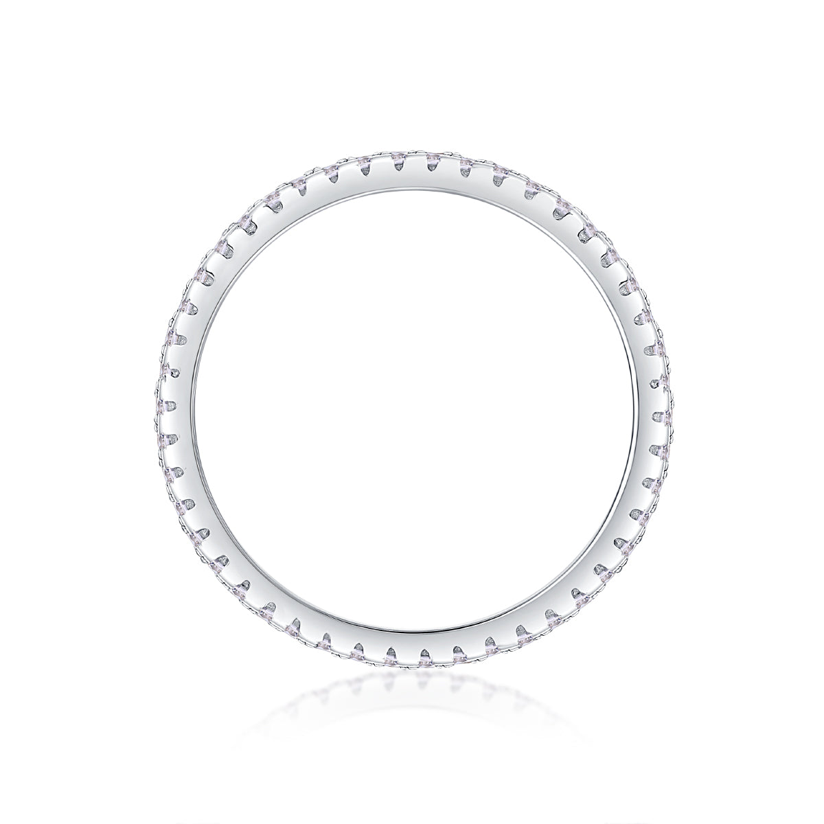 1Square Diamond Arrangement, Double Array Diamonds, Luxury Fashion Moissanite Silver Ring Prohibit TikTok sales - 5 - CJ