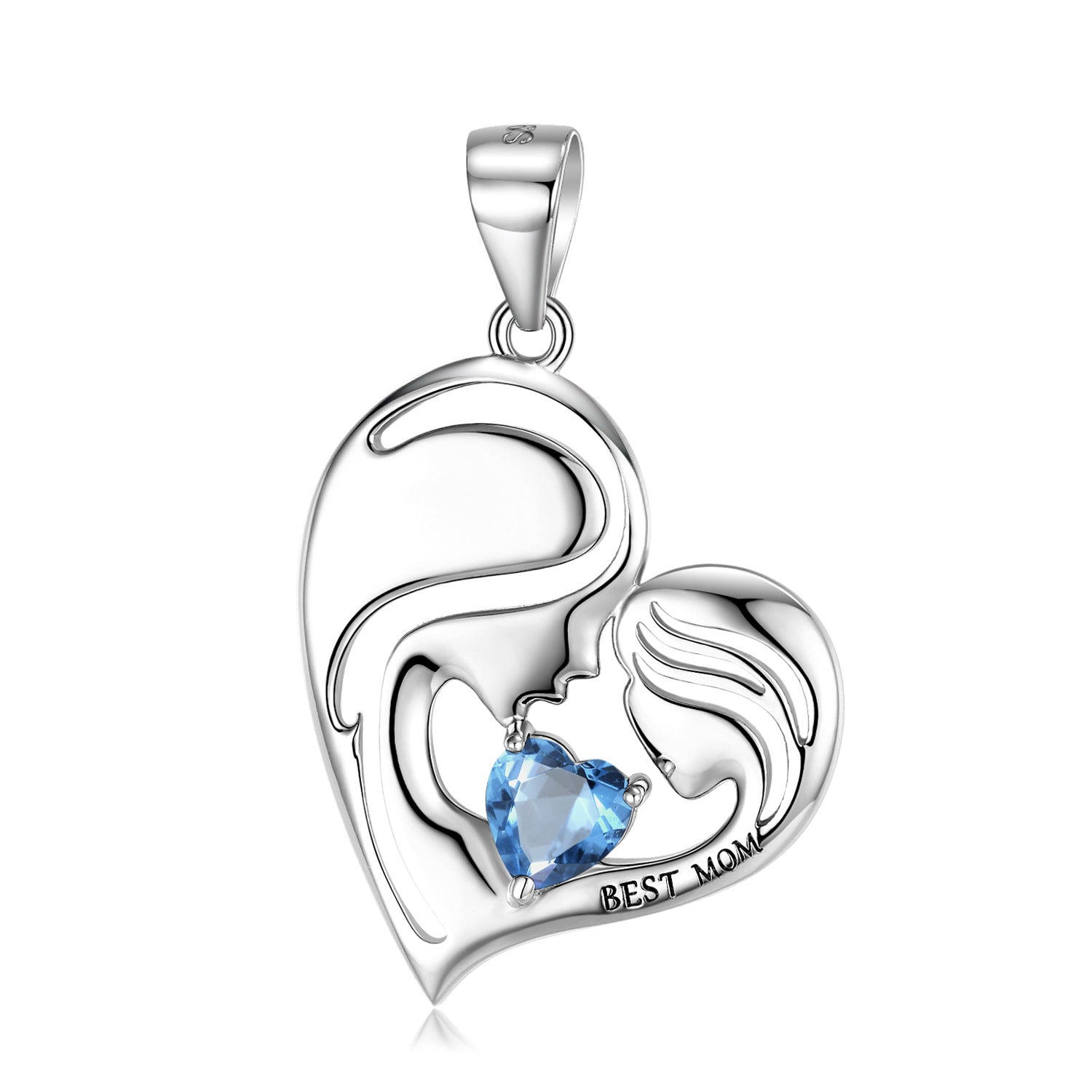 S925 Sterling Silver Best Mom Necklace Mother's Day Series Necklace - 4 - CJ - PNC00823 - CJJE1599723 - PNC00823
