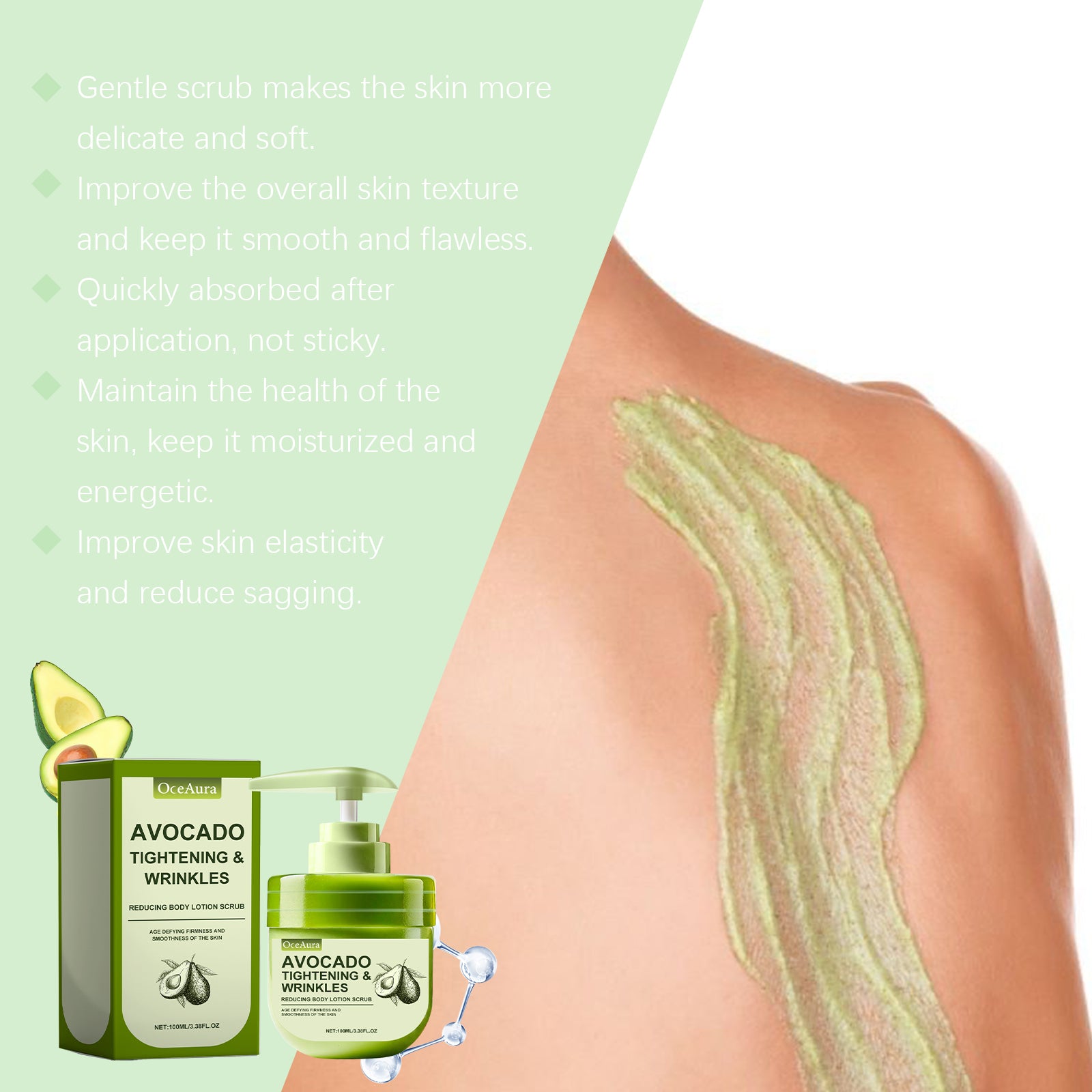 OceAura Avocado Exfoliating Body Lotion Hydrates And Moisturizes All Over The Skin - 5 - CJ