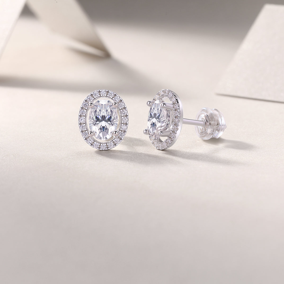 1Phantom Night - Fashionable And Luxurious Diamond Jewelry Set With Moissanite S925 Sterling Silver And Platinum - plated Stud Earrings Prohibit TikTok sales - 5 - CJ