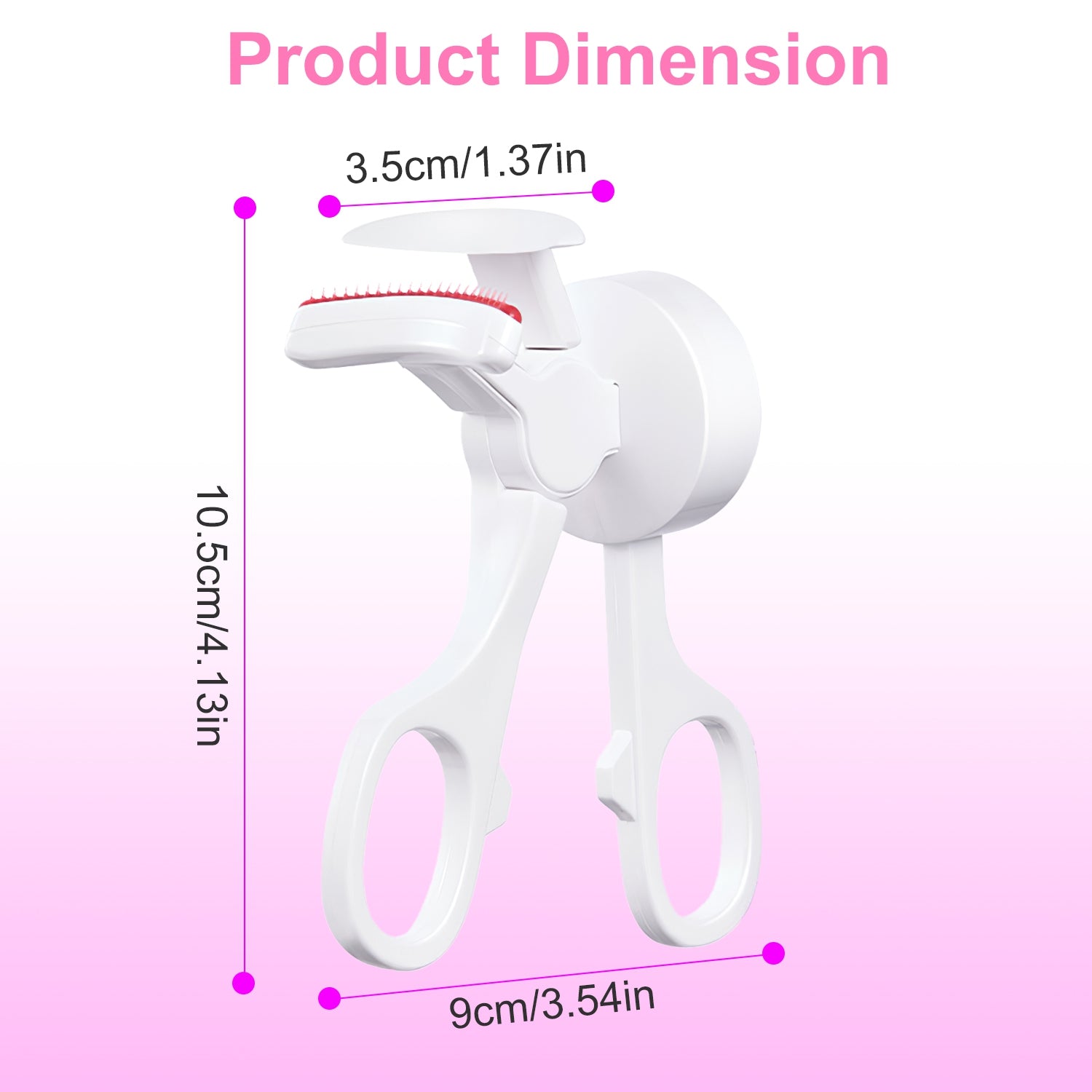 2Pcs Heated Eyelash Curler Electric USB Rechargeable Eyelash Curler Anti Burn Compact With Comb Heat Up Fast Within 8S For All Eye Shapes For Women Make Up Gift Travel Valentine Mother Day - 5 - CJ