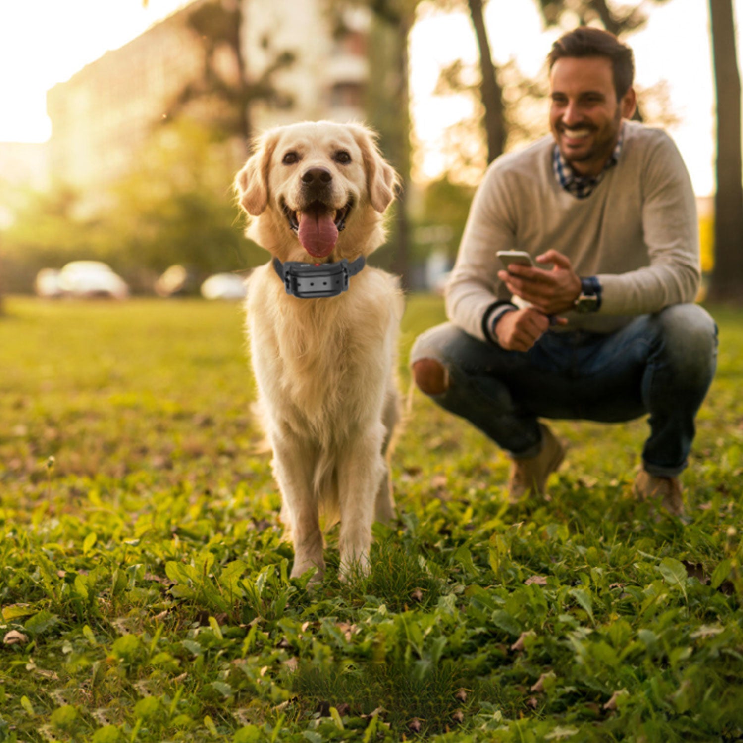 1Set 328FT Electric Wireless Dog Fence System With GPS Location Monitor Collar Receiver Rechargeable Beep Vibration Fence System For Small Medium Large Dogs - 5 - CJ