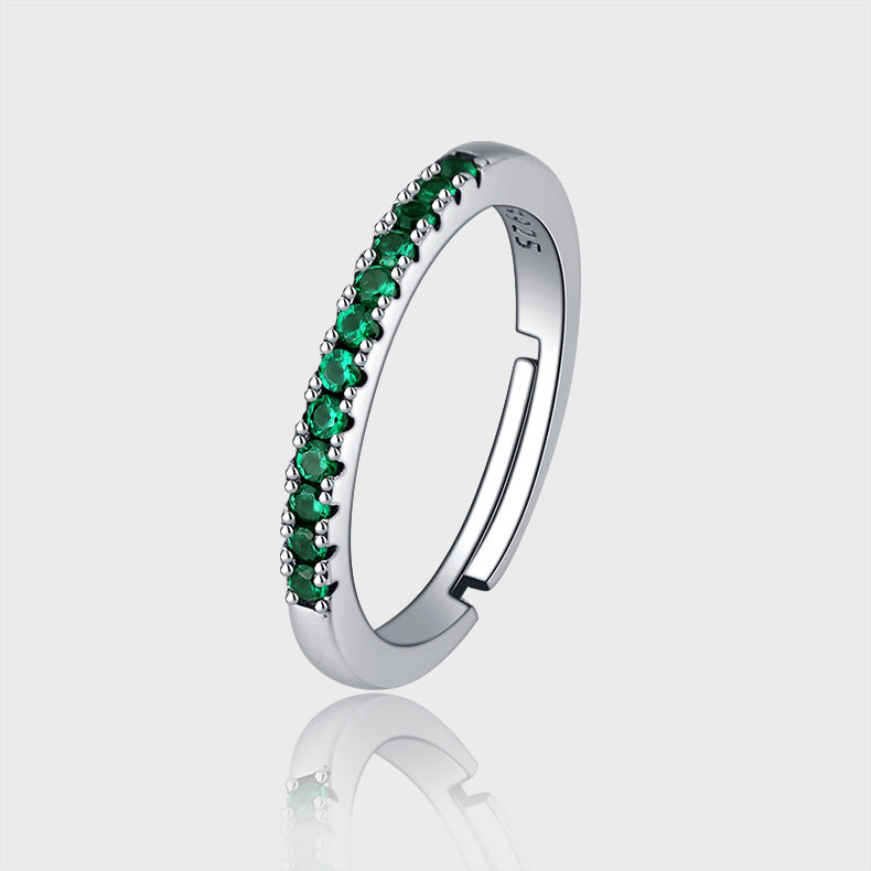 925 Sterling Silver Overlapping Diamond Index Finger End Ring Simple Temperament - 4 - https://x.com/titan_prim62775J