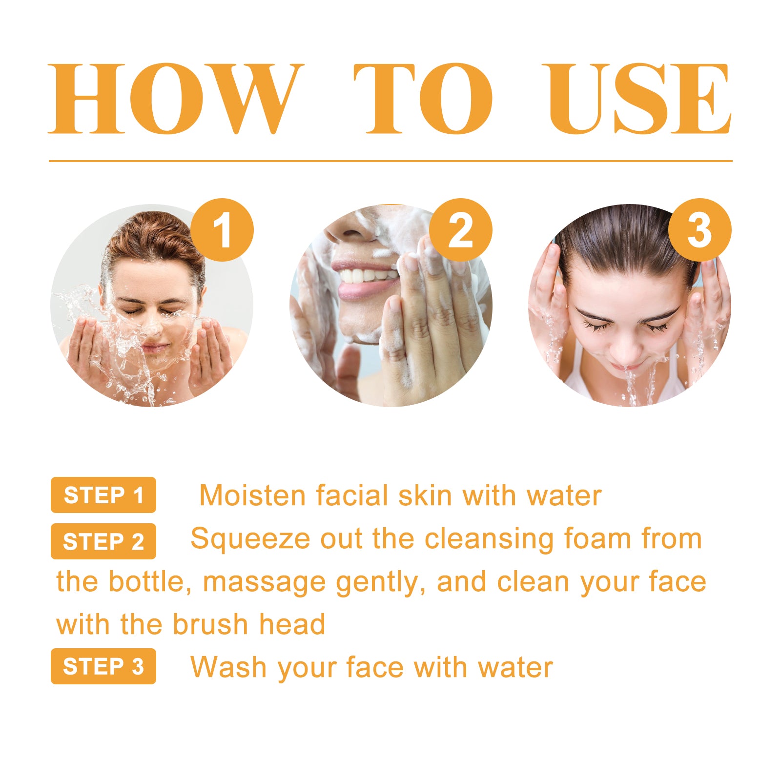 Hoygi Brightening Facial Cleanser, Deep Clean Facial Skin Fade Acne Mark Acne Mark Moisturizing Whitening Beauty - 5 - CJ