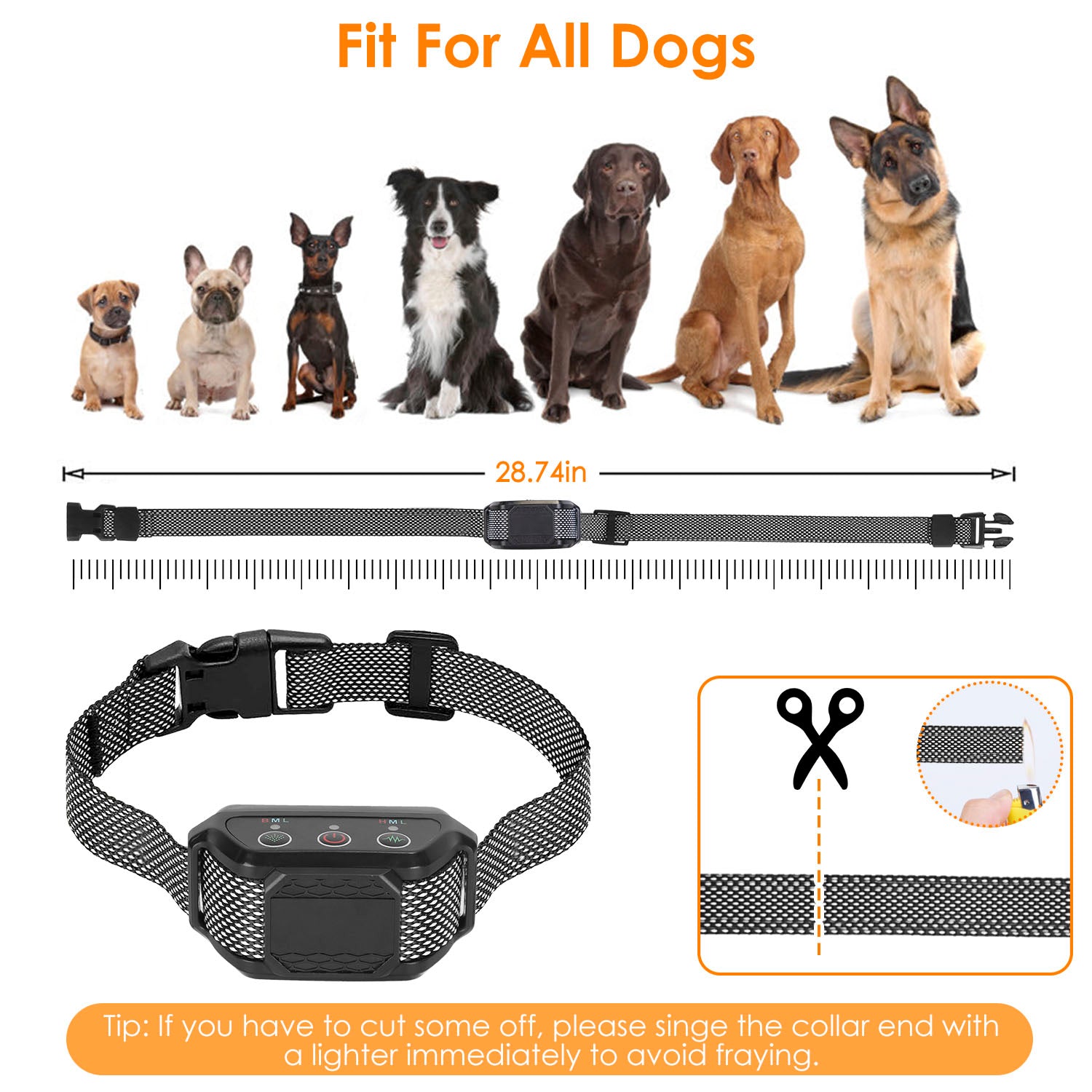 1Pc Citronella Bark Collar For Dogs Spray Bark Collar Anti Barking Control For Small Medium Large Dogs IP65 Waterproof No Electric Shocks - 5 - CJ