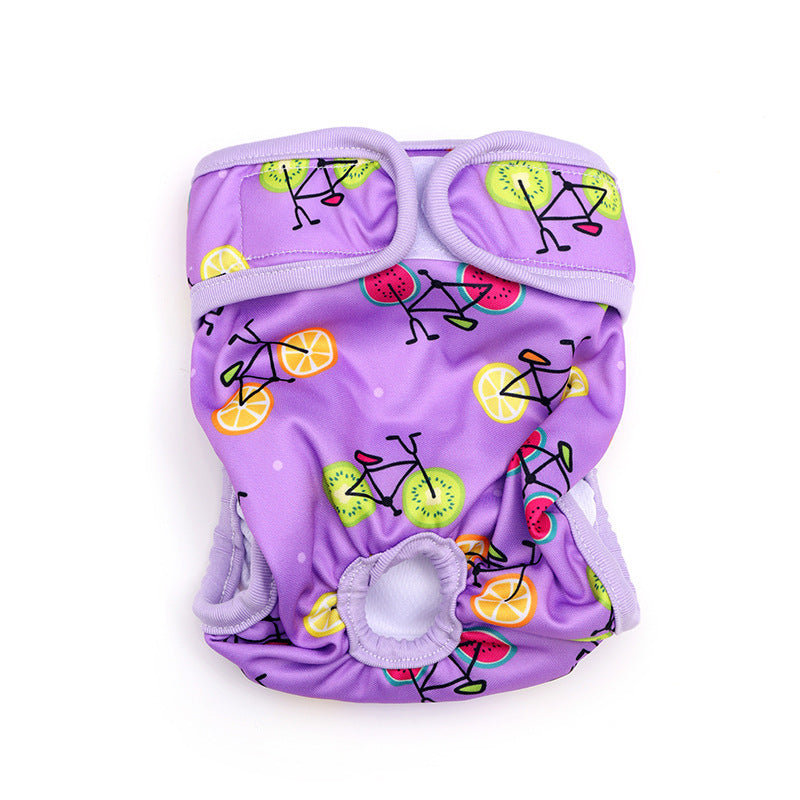 Fashion Printed Pet Supplies Menstrual Panties - 0 - CJ - Purple - XL - CJYD229612815OL