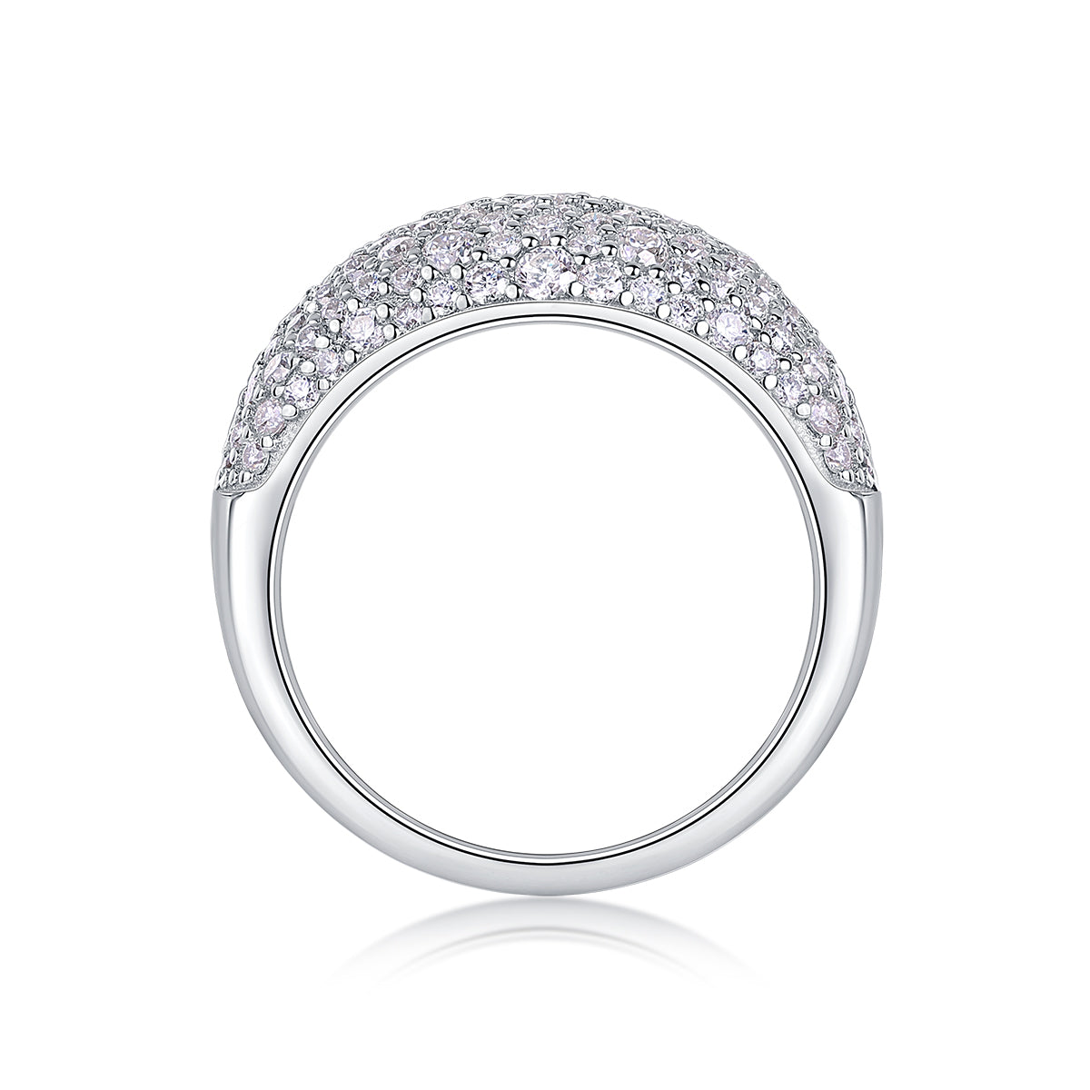 1Moonlit Night Stars - A Fashionable Diamond Jewelry Piece Set With Moissanite S925 Sterling Silver And Platinum Diamond Ring Prohibit TikTok sales - 5 - CJ