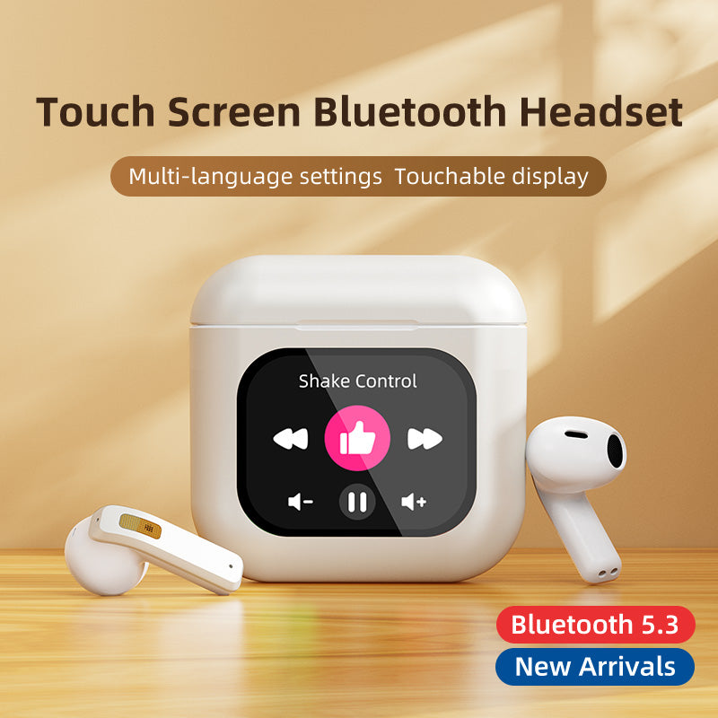 TWS Screen Display Wireless Active ANC Noise - canceling Earbuds, Smart Touch Screen Wireless Earbuds, Noise - canceling Wireless Earphones, Long Battery Life, Built - in SD Card With MP3 Playback - 5 - CJ