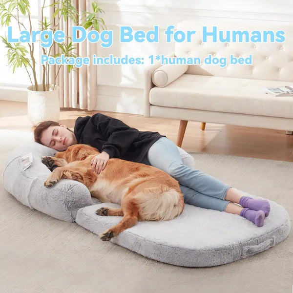 Human Dog Bed 71 X 43 X12 Dog Beds For Large Dogs Foldable Plush Washable Dog Bed For People Doze Off, Orthopedic Dog Beds For Humans Size Fits You And Pets - 5 - CJ