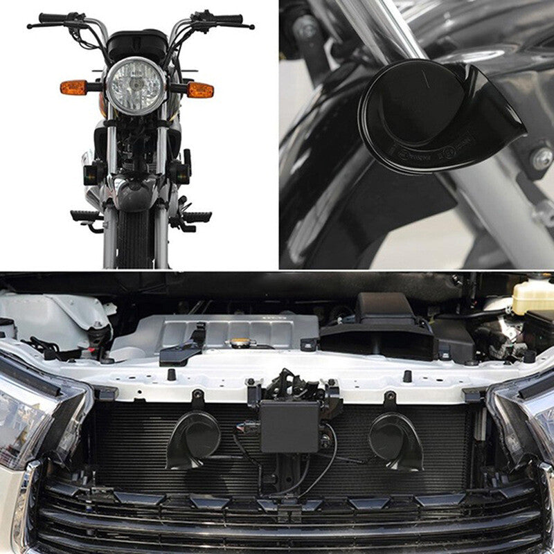 300DB 12V Electric Snail Horn Air Horn Raging Sound Fit For Car Boat Truck Train - 5 - CJ