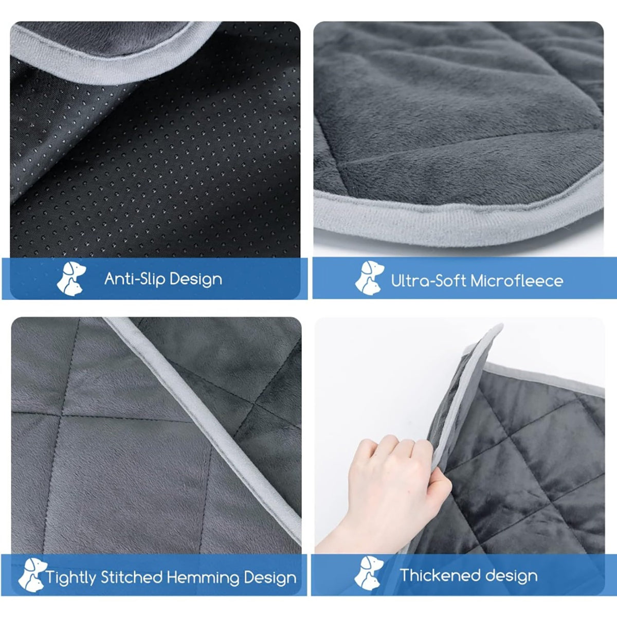 Dog Cat Bed, Cat Dog Non - Slip Mat, Extra Warm Thermal Pet Pad Self - Heating Cat Mat Warm Thermal Pet Pad Washable Dog Crate Pad Heat Dog Cat Bed Mat Blanket Non - Slip Bottom For Outdoor And Indoor Pets - 5 - CJ