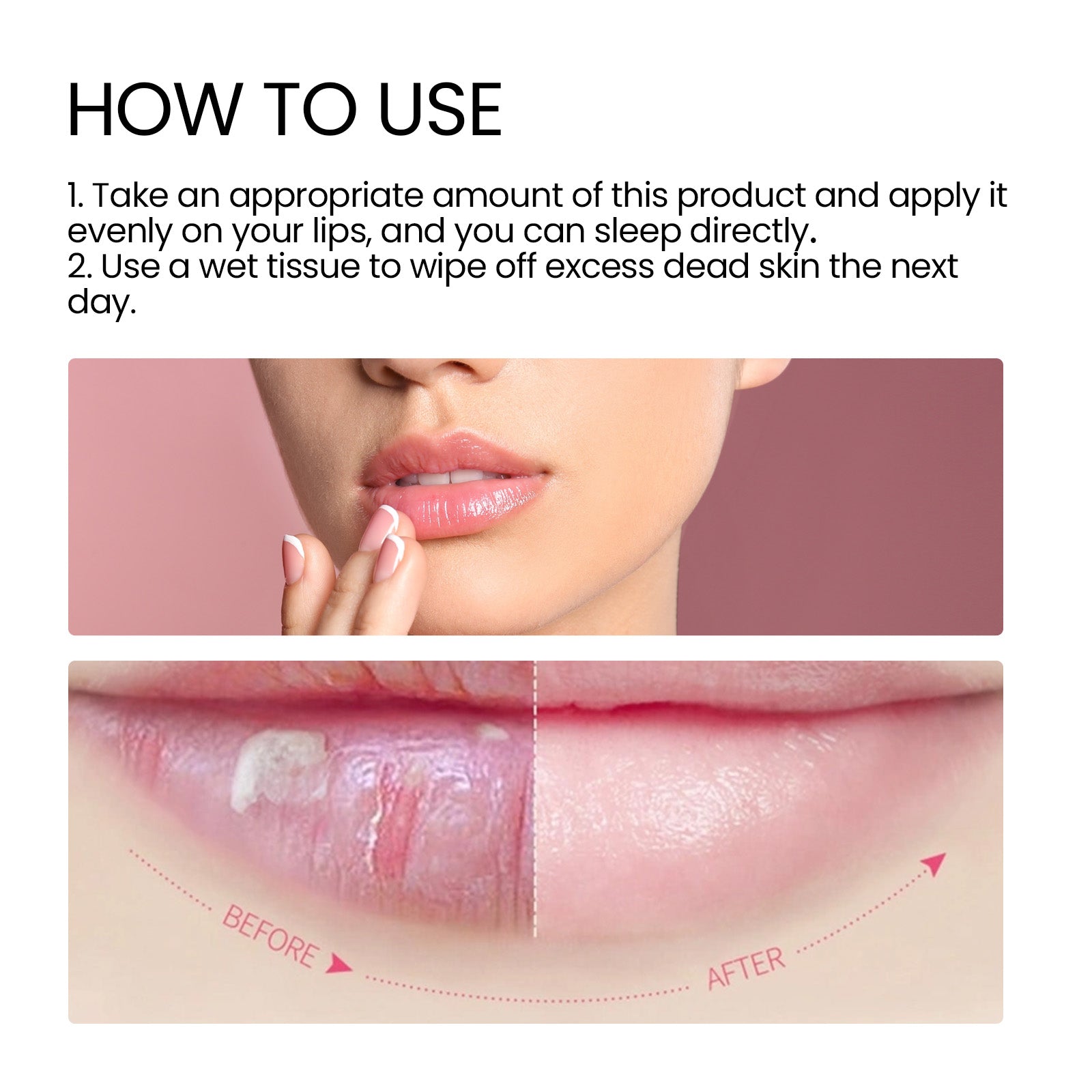 EELHOE Lip Sleeping Mask Moisturizing Hydrating Gentle Exfoliating Dead Skin Plumping Full Smooth Lip Mask - 5 - CJ
