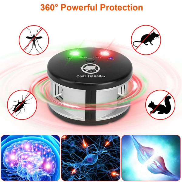 360 Degree Ultrasonic Pest Repellent, Electronic Plug - in Pest Control, Pursuer, Blocker - 5 - CJ