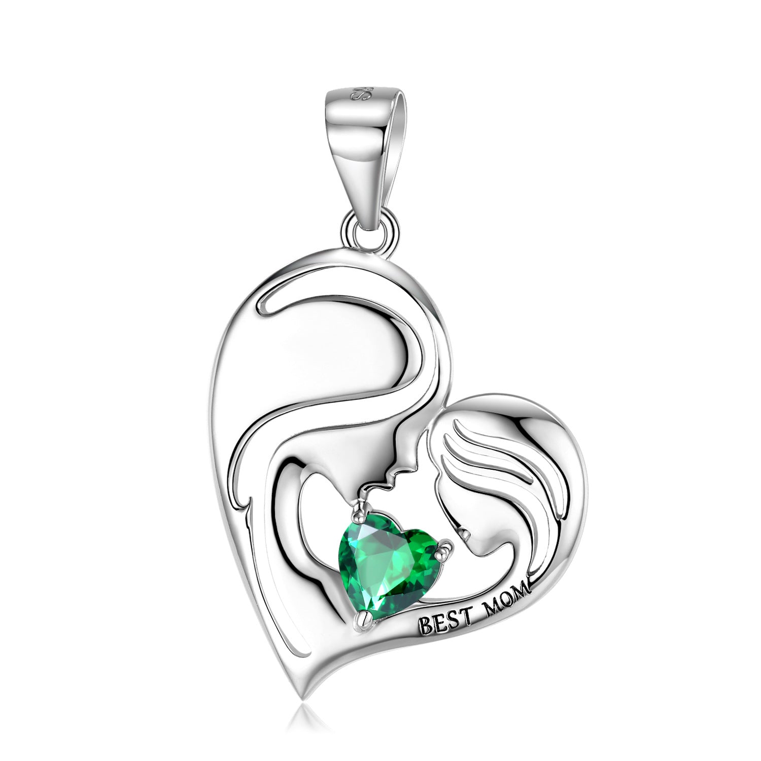 S925 Sterling Silver Best Mom Necklace Mother's Day Series Necklace - 4 - CJ - PNC00825 - CJJE1599723 - PNC00825