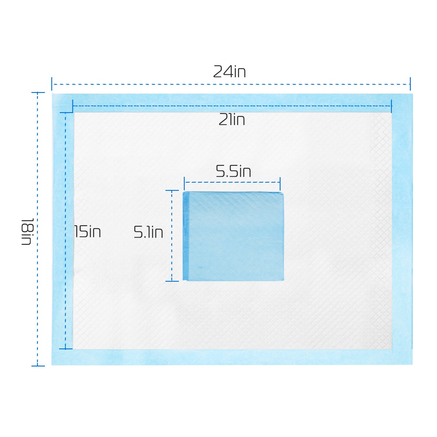 50Pcs Per Set Dog Training Pads Puppy Pee Pads Cat Wee Mats Potty - Train 24in X 18in M - 5 - CJ