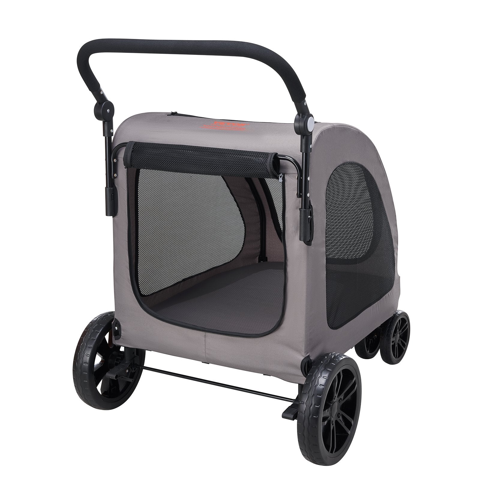 Pet Stroller 4 - Wheels Dog Stroller Carrier 160lbs Weight Capacity Portable - 5 - CJ