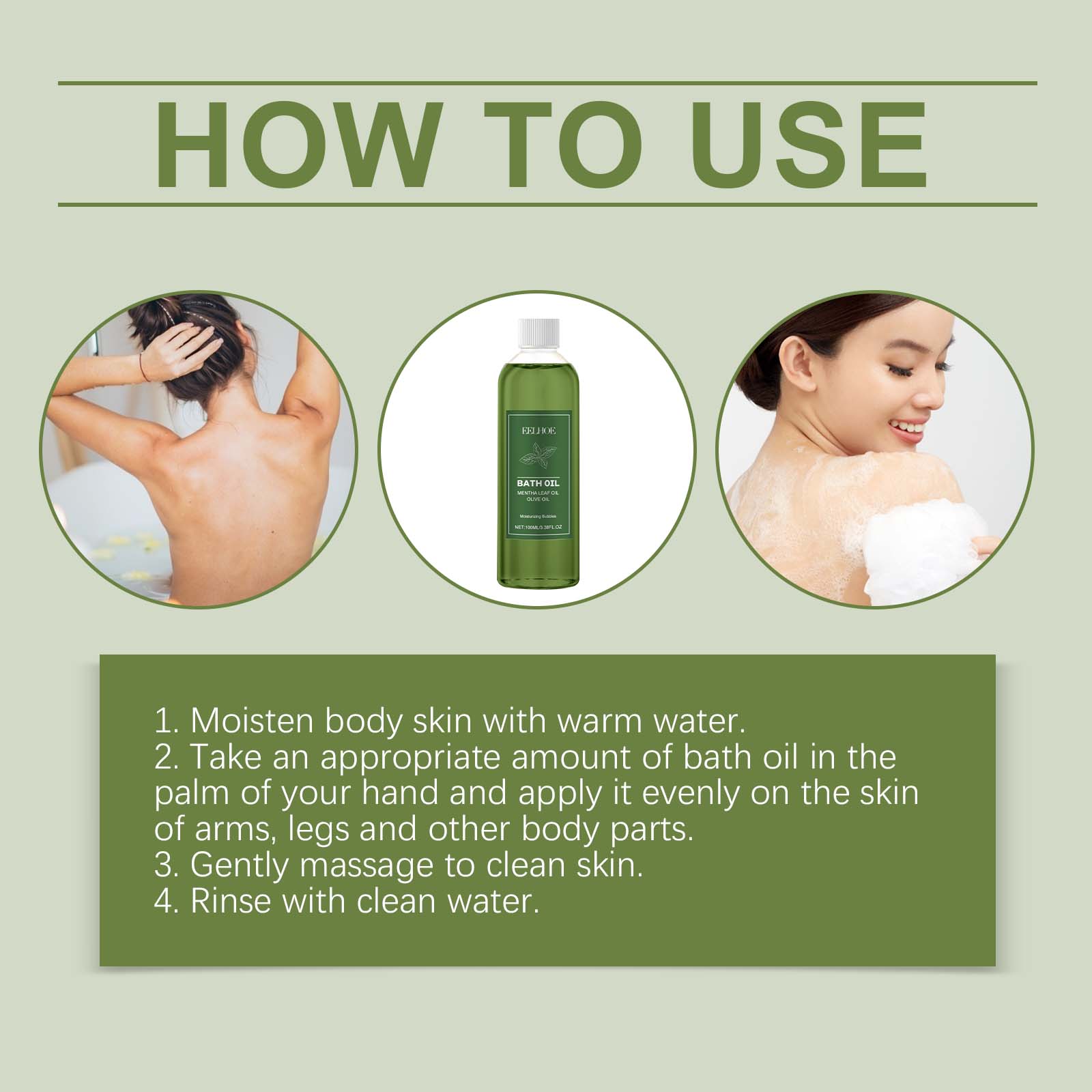 EELHOE Moisturizing Bubble Bath Essential Oil, Gently Cleans And Moisturizes Tender Skin And Cleans The Body - 5 - CJ