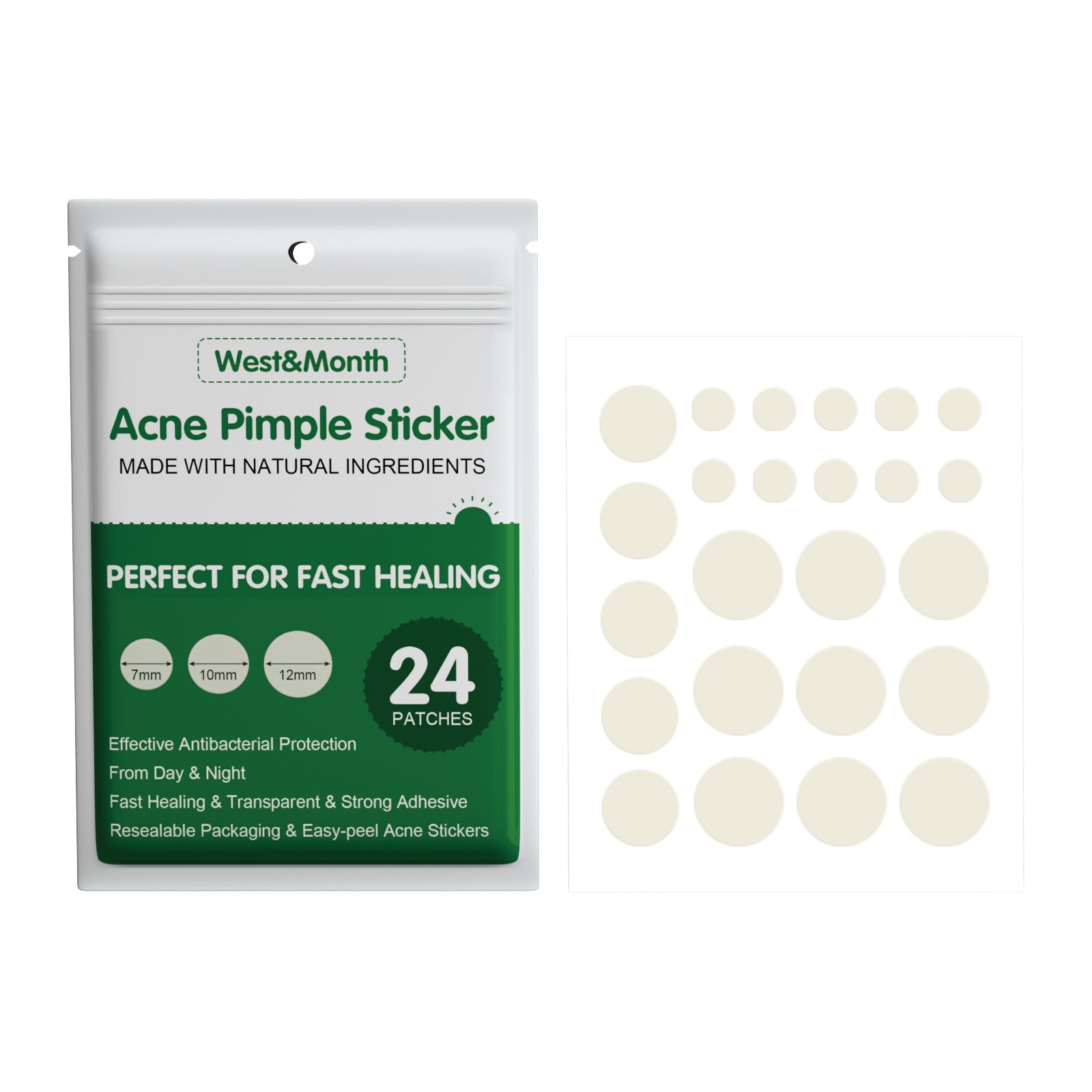 West&Month Liquid Absorbent Acne Patch Invisible Makeup Artificial Skin Repair Essential Oil Waterproof Concealer Acne Patch Breathable - 5 - CJ