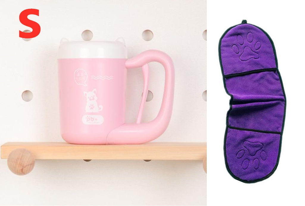 Pet Cat Dog Foot Clean Cup Cleaning Tool Silicone Washing Brush Paw Washer - 0 - CJ - Pink and purple - S - CJJJCWGY00407 - Pink and purple - S