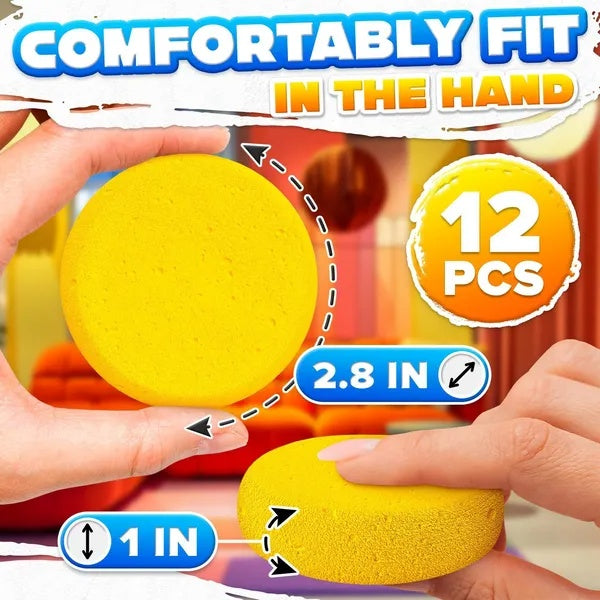 12 Pcs Pottery Sponges For Clay 2.8 X1 Inch Pottery Sponge For Painting Car Waxing Washing Dishes & Ceramic Care Tack Sponges For Cleaning Leather Durable Texture For Efficient Sculpting & Cleanup - 5 - CJ
