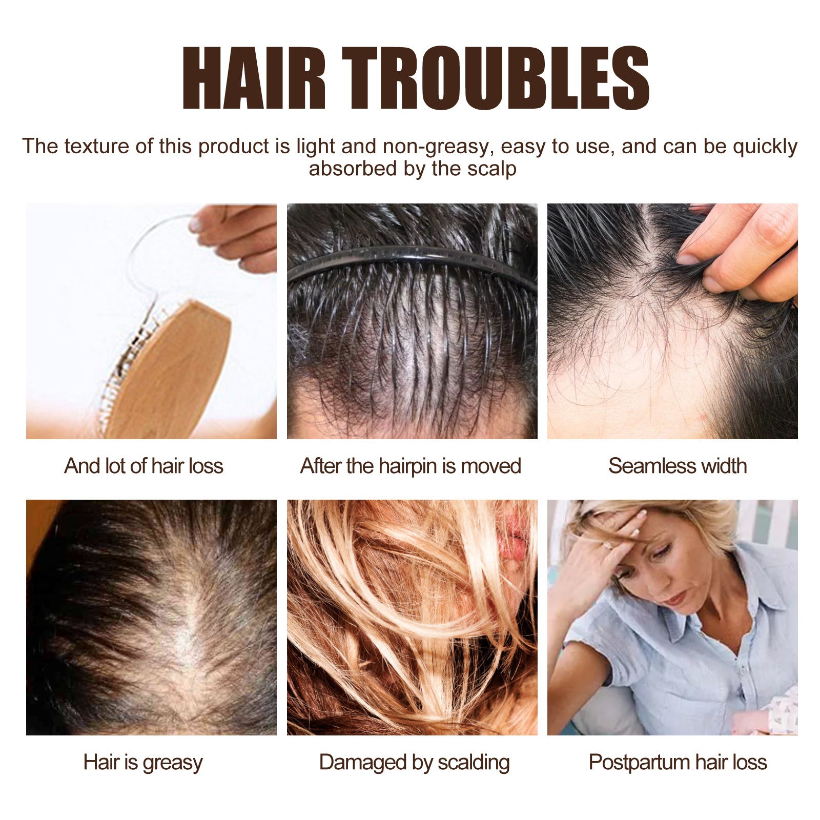 EELHOE Intense Hair Serum Moisturizing Hair Repair Hair Root Thickening Hairline Strengthening Hair Treatment - 5 - CJ