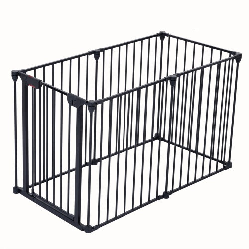 150 Adjustable Safety Gate 6 Panels Play Yard Metal Doorways Fireplace Fence Christmas Tree Fence Gate For House Stairs Gate Prohibited Area Fence - 5 - CJ