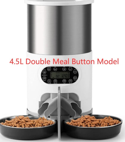 Automatic chqiue pet feeder - 0 - CJ - 4.5L Double Meal Button Model - AU - CJYC154727612LO