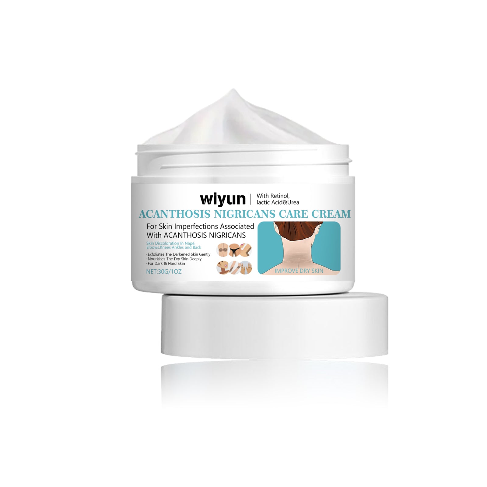 Wiyun Acanthoderma Nigricans Care Cream Soft Moist, Hydrating, Refreshing And Improving Dry And Tender Skin Body Care Cream - 5 - CJ