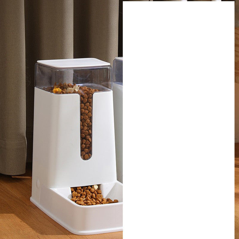 Pet Double Bowl Automatic Feeder Waterer - 0 - CJ - White - Feeder - CJGY160946801AZ